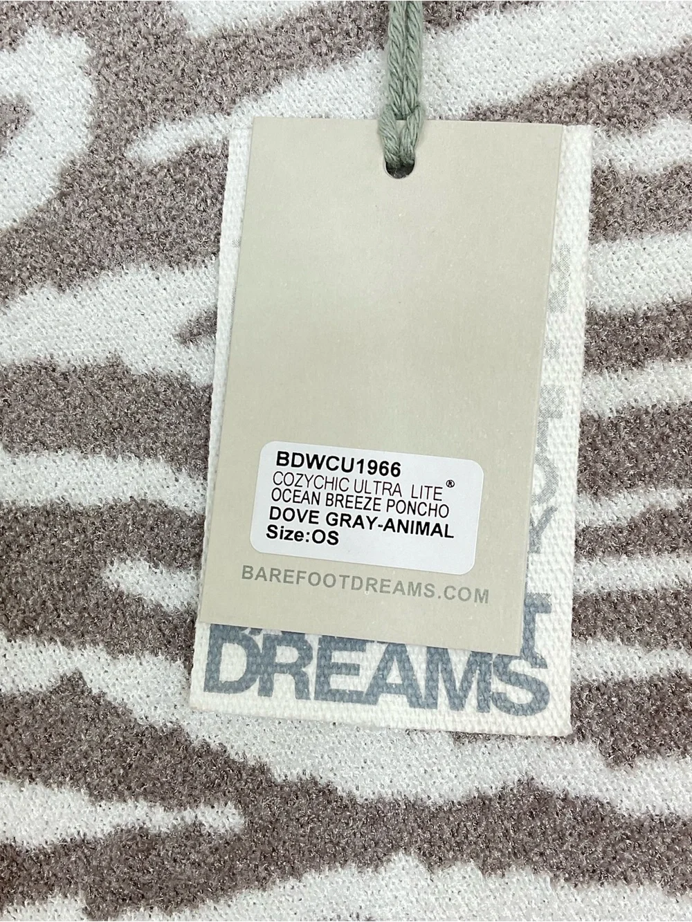 Barefoot Dreams Cozychic Ultra Lite Ocean Breeze Poncho One Size